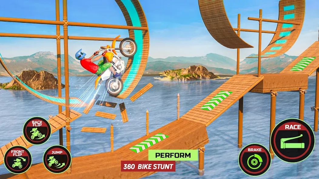Motor Bike Stunt Racing Games [MOD: безлимитные деньги и все байки] — Скачать бесплатно (APK) — скриншот 2