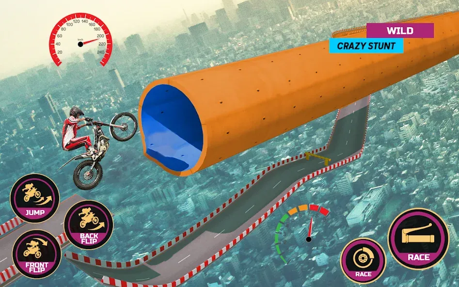 Racing Bike Stunt Games Master [MOD: безлимитные деньги и всё открыто] (Бесплатно / APK) — скриншот 3