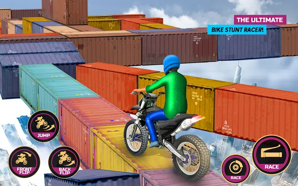 Racing Bike Stunt Games Master [MOD: безлимитные деньги и всё открыто] (Бесплатно / APK) — скриншот 5