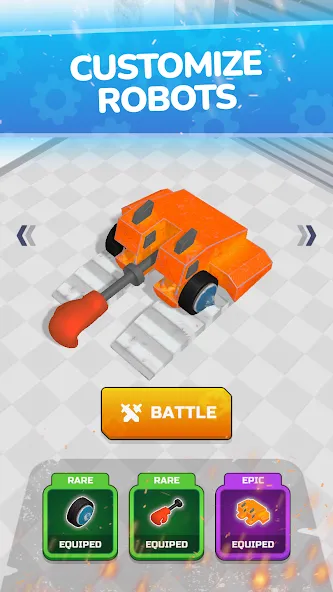 Scrap Robot Fighting [MOD: много металлолома и мощное оружие] на Андроид — скриншот 1