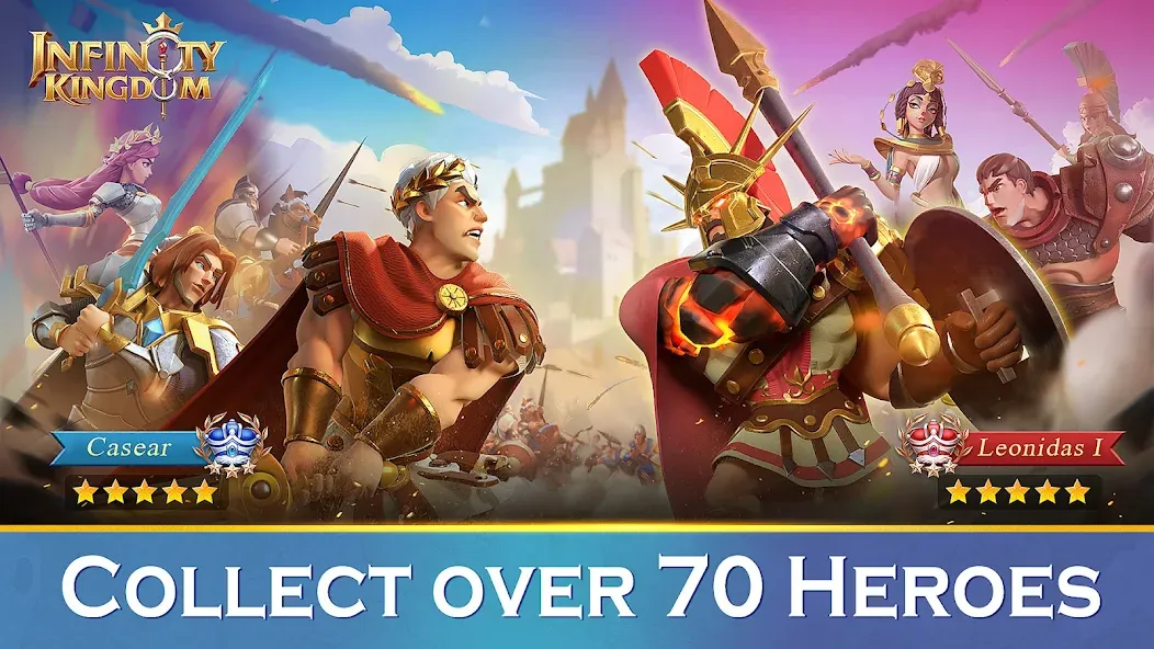 Infinity Kingdom [MOD: безлимитные ресурсы и ускоренное строительство] (Бесплатно / APK) — скриншот 1