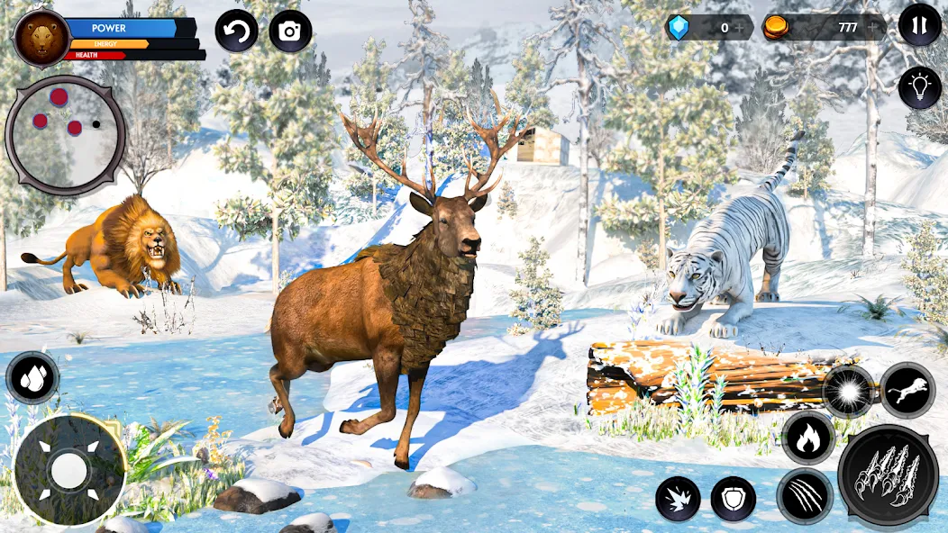 Скачать Lion Simulator Wild Lion Games [MOD: безлимитные деньги и мощный лев] — скриншот 1