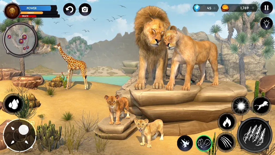 Скачать Lion Simulator Wild Lion Games [MOD: безлимитные деньги и мощный лев] — скриншот 4