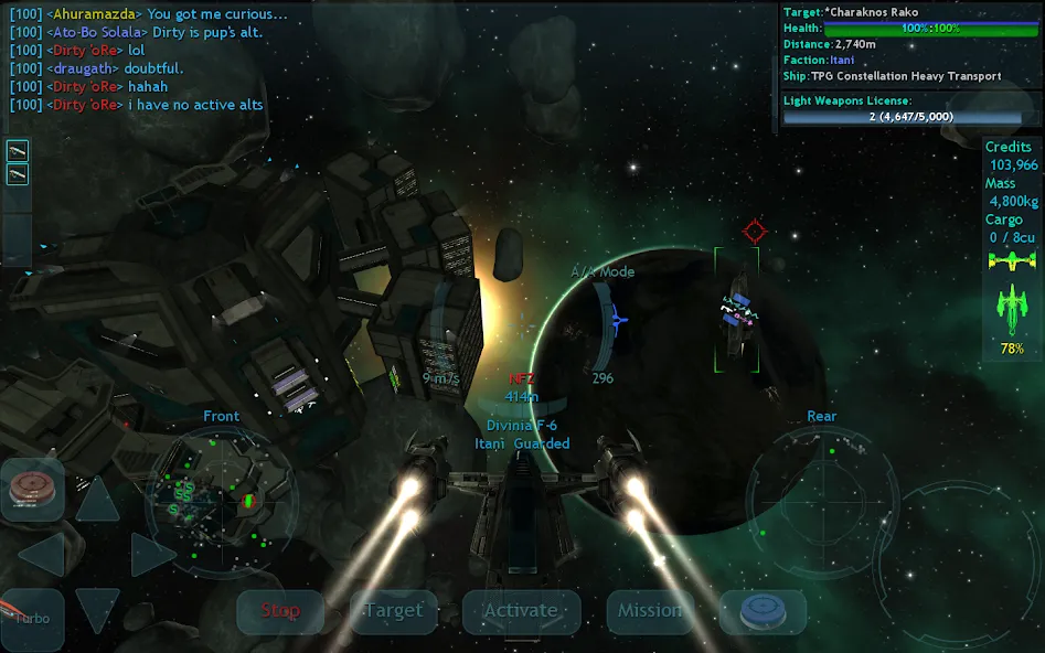 Скачать Vendetta Online (3D Space MMO] [MOD: безлимитные ресурсы и открытые корабли] на телефон — скриншот 2