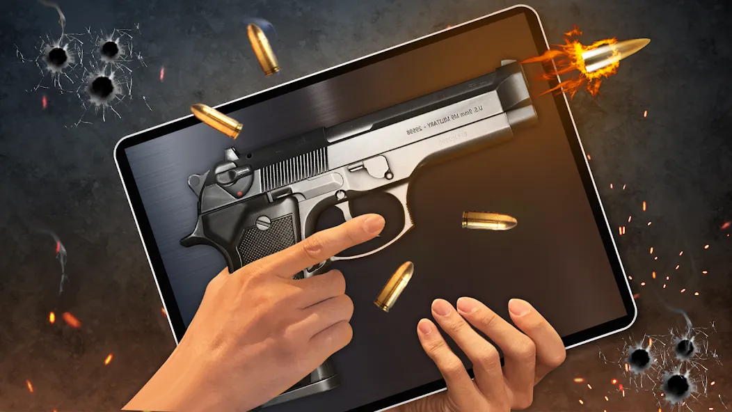 Взломанная Gun Simulator 3D & Time Bomb [MOD: безлимитные патроны и оружие] на Андроид — скриншот 1