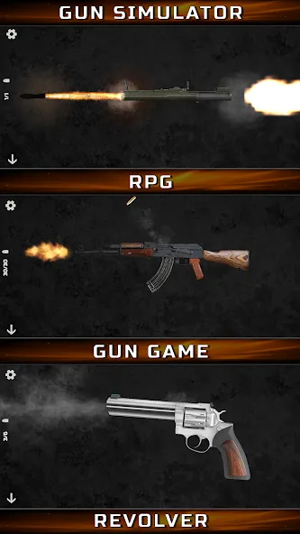 Gun Simulator : Tough Guns [MOD: реалистичная стрельба и мощное оружие] (Бесплатно / APK) — скриншот 2
