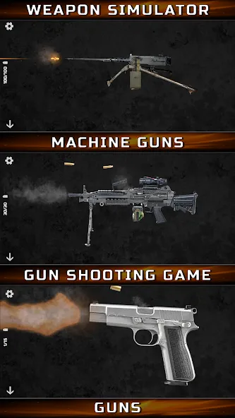 Gun Simulator : Tough Guns [MOD: реалистичная стрельба и мощное оружие] (Бесплатно / APK) — скриншот 3