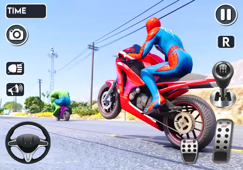 Spider Bike Stunt 3D Mega Ramp [MOD: безлимитные деньги и все байки открыты] — Скачать бесплатно (APK) — скриншот 1