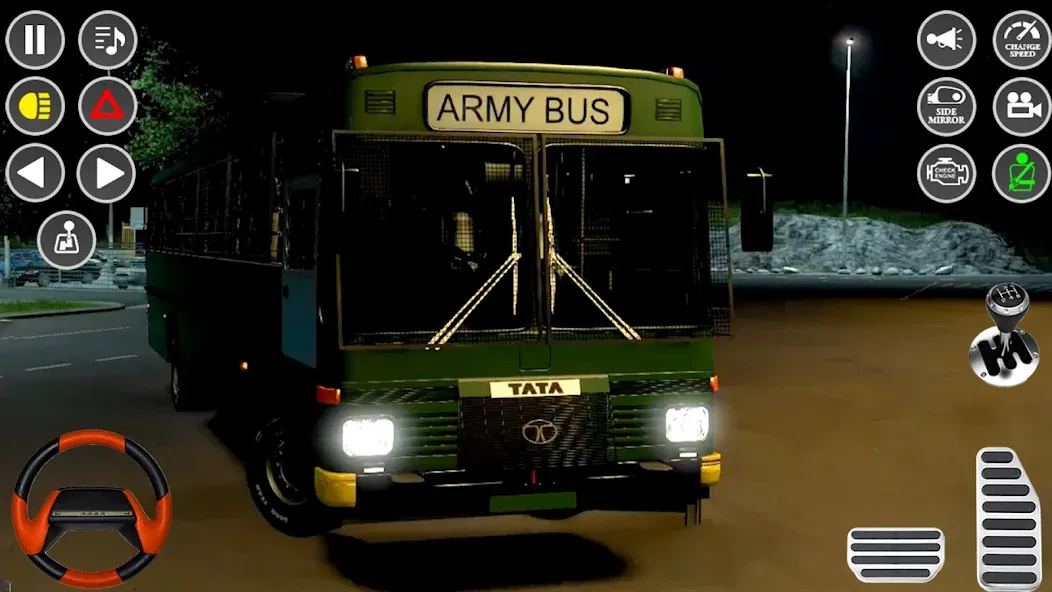 US Military Coach Simulator 3D [MOD: безлимитные деньги и топливо] последняя версия — скриншот 1