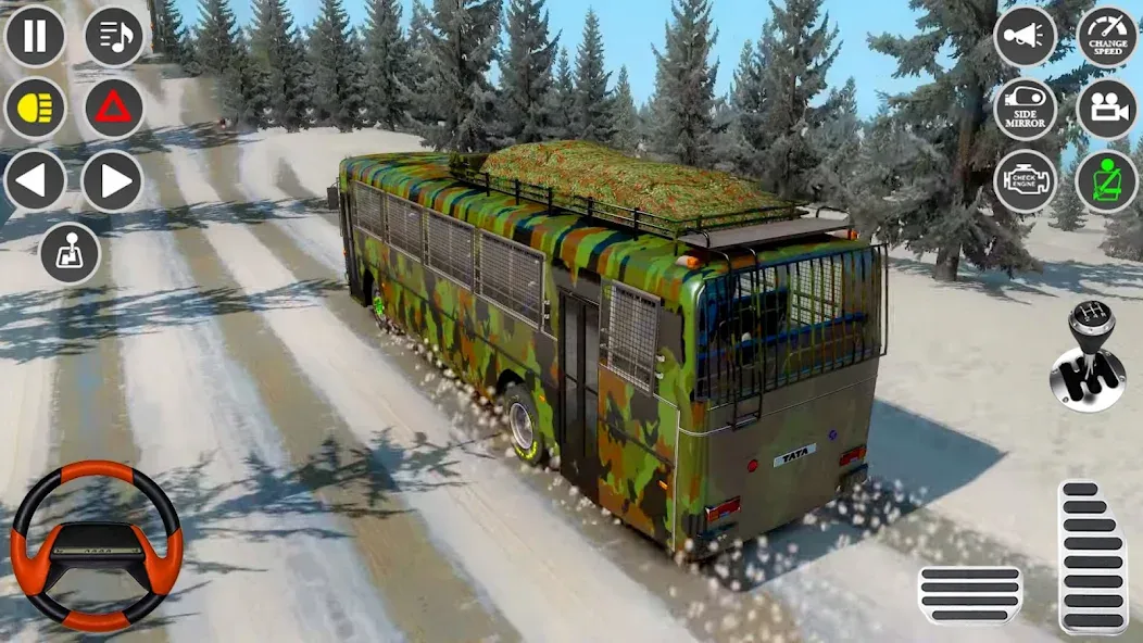 US Military Coach Simulator 3D [MOD: безлимитные деньги и топливо] последняя версия — скриншот 2
