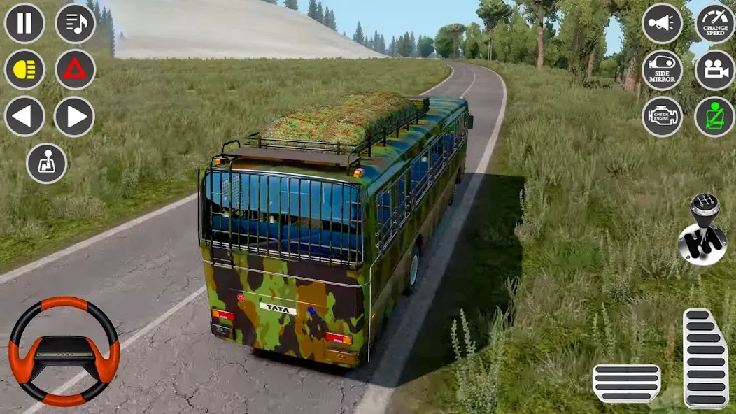 US Military Coach Simulator 3D [MOD: безлимитные деньги и топливо] последняя версия — скриншот 3