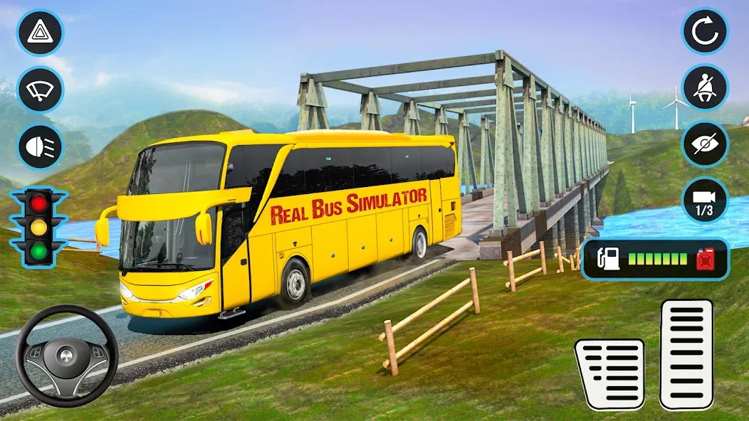 Скачать взлом Real Bus Simulator: WW BusTour [MOD: безлимитные деньги и топливо] — скриншот 2