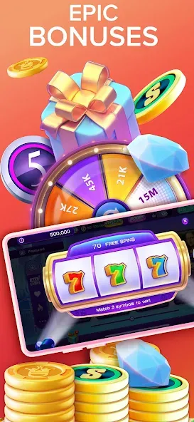High 5 Casino: Real Slot Games [MOD: безлимитные монеты и бесплатные вращения] (Бесплатно / APK) — скриншот 5