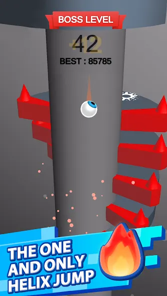 Helix Jump [MOD: без рекламы и бесконечные жизни] на Андроид — скриншот 1