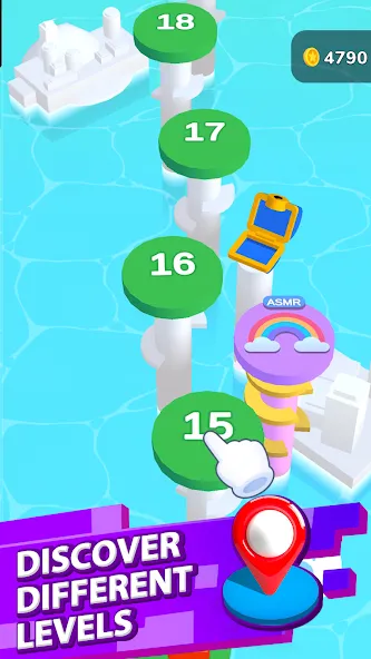 Helix Jump [MOD: без рекламы и бесконечные жизни] на Андроид — скриншот 3