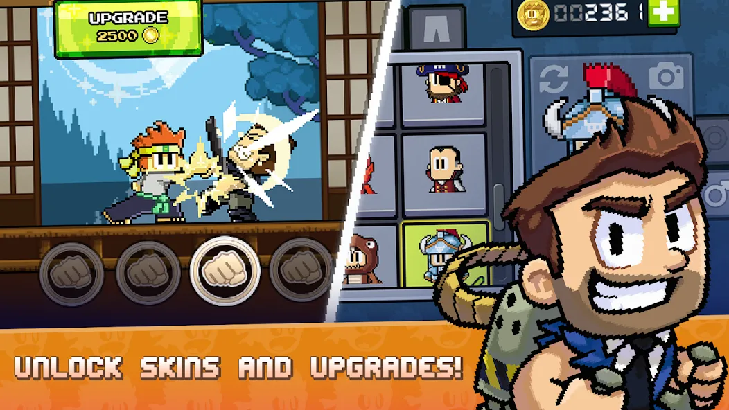 Dan the Man: Action Platformer [MOD: безлимитные монеты и усиленное оружие] последняя версия — скриншот 5
