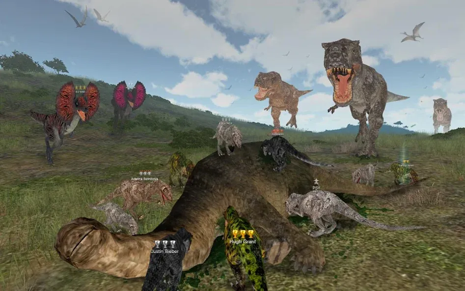 Dinos Online [MOD: много денег и усиленные динозавры] — Скачать бесплатно (APK) — скриншот 2