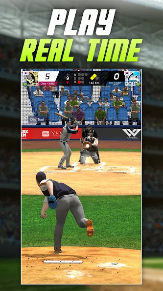 Скачать Baseball Play: Real-time PVP [MOD: реалистичные матчи и быстрая победа] — скриншот 1