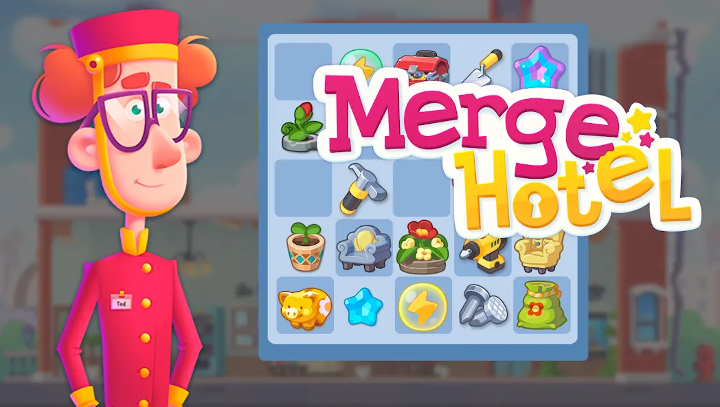 Скачать взлом Merge Hotel: Family Story Game [MOD: безлимитные деньги и энергия] — скриншот 1