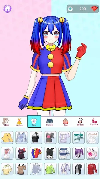 Anime Dress Up and Makeup Game [MOD: разблокирована вся одежда и макияж] (Бесплатно / APK) — скриншот 1