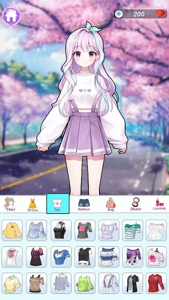 Anime Dress Up and Makeup Game [MOD: разблокирована вся одежда и макияж] (Бесплатно / APK) — скриншот 2
