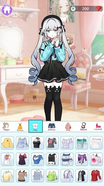 Anime Dress Up and Makeup Game [MOD: разблокирована вся одежда и макияж] (Бесплатно / APK) — скриншот 3
