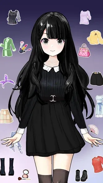 Anime Dress Up and Makeup Game [MOD: разблокирована вся одежда и макияж] (Бесплатно / APK) — скриншот 4
