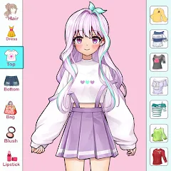 Anime Dress Up and Makeup Game [MOD: разблокирована вся одежда и макияж] (Бесплатно / APK)