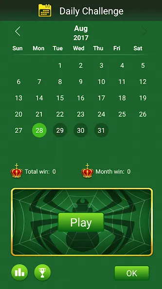 Взломанная Spider Solitaire [MOD: без рекламы и все масти открыты] на Андроид — скриншот 2