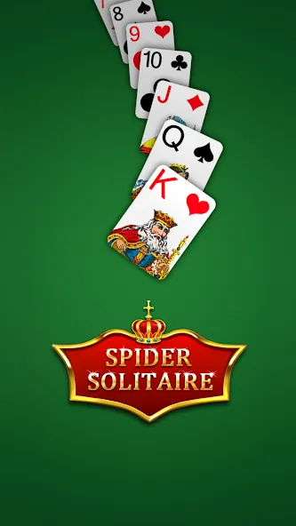 Взломанная Spider Solitaire [MOD: без рекламы и все масти открыты] на Андроид — скриншот 3