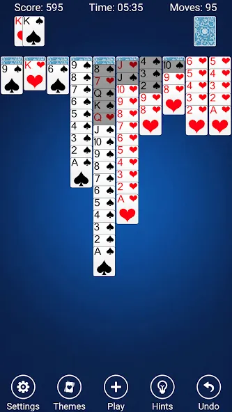 Взломанная Spider Solitaire [MOD: без рекламы и все масти открыты] на Андроид — скриншот 4