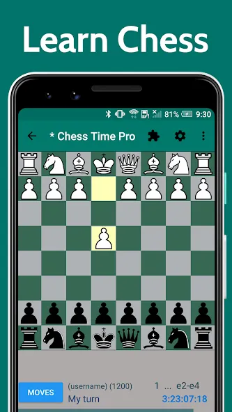Chess Time - Multiplayer Chess [MOD: мультиплеерные шахматы без ограничений] на Андроид — скриншот 1
