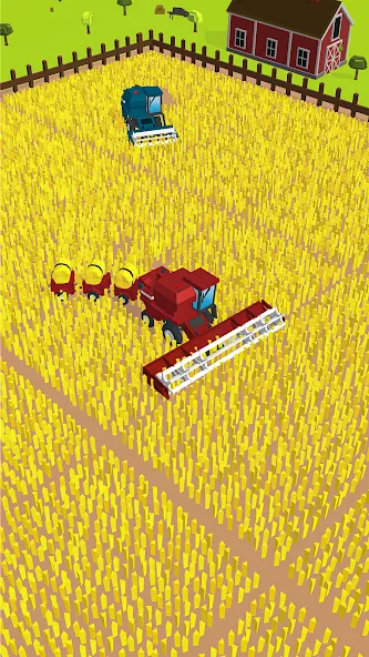 Harvest.io – 3D Farming Arcade [MOD: безлимитные ресурсы и открыты все поля] на Андроид — скриншот 2