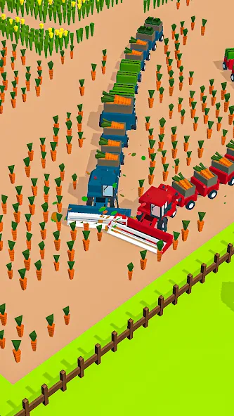 Harvest.io – 3D Farming Arcade [MOD: безлимитные ресурсы и открыты все поля] на Андроид — скриншот 4
