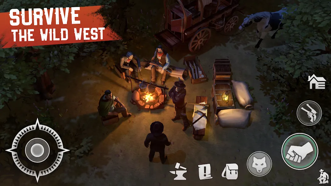 Скачать взлом Westland Survival: Cowboy Game [MOD: безлимитные ресурсы и патроны] — скриншот 3