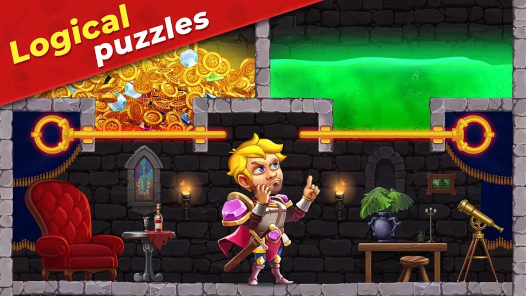 Скачать Mr. Knight: Pin Puzzles [MOD: безлимитные подсказки и монеты] — скриншот 3