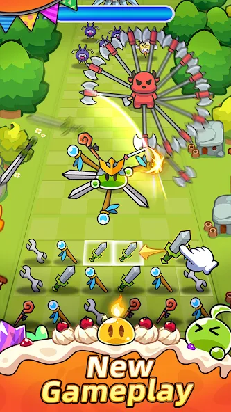Взломанная Slime Legion [MOD: безлимитные ресурсы и мощные слаймы] на Андроид — скриншот 2