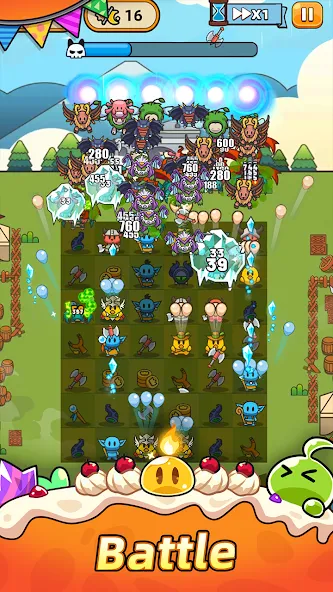 Взломанная Slime Legion [MOD: безлимитные ресурсы и мощные слаймы] на Андроид — скриншот 5