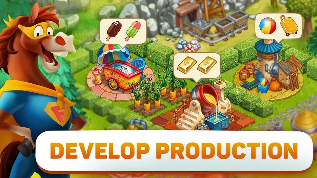 Superfarmers: Superhero Farm [MOD: безлимитные монеты и ускоренное развитие] — Скачать бесплатно (APK) — скриншот 4