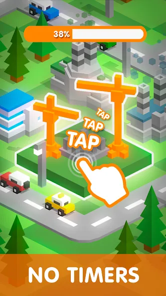Tap Tap: Idle City Builder Sim [MOD: безлимитные деньги и ресурсы] последняя версия — скриншот 2