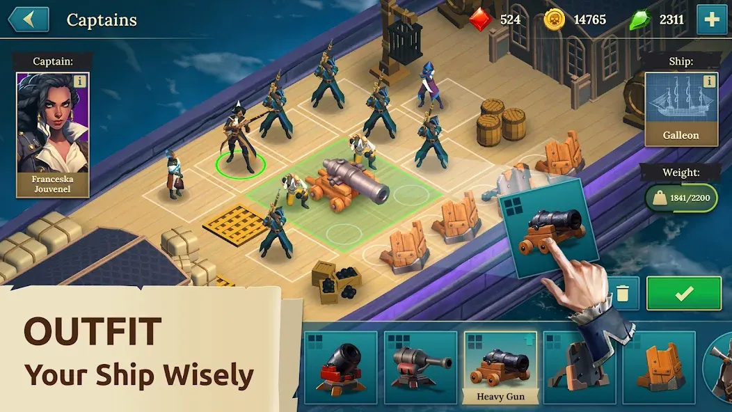 Pirate Ships・Build and Fight [MOD: безлимитные ресурсы и корабли] — Скачать бесплатно (APK) — скриншот 2