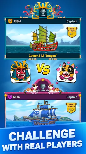 Pirates & Puzzles：Ship Battles [MOD: безлимитные ресурсы и корабли] — Скачать бесплатно (APK) — скриншот 4