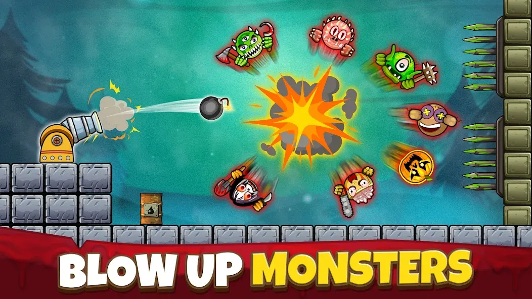 Взломанная Crush the Monsters：Foul Puzzle [MOD: безлимитные деньги и все уровни] на Андроид — скриншот 1
