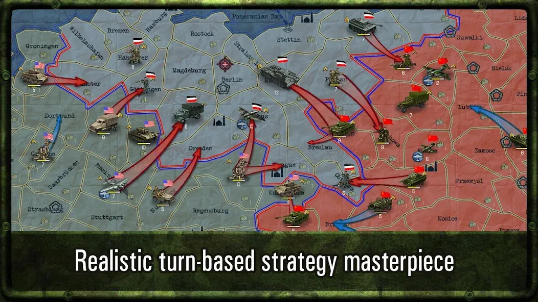 Скачать Strategy & Tactics: WW2 [MOD: безлимитные ресурсы и открытые кампании] на телефон — скриншот 1