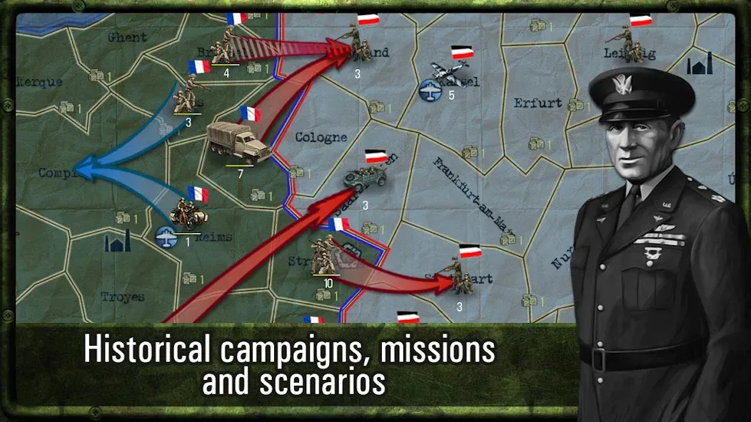 Скачать Strategy & Tactics: WW2 [MOD: безлимитные ресурсы и открытые кампании] на телефон — скриншот 2