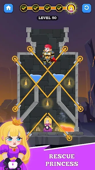 Hero Rescue [MOD: безлимитные монеты и подсказки] последняя версия — скриншот 3