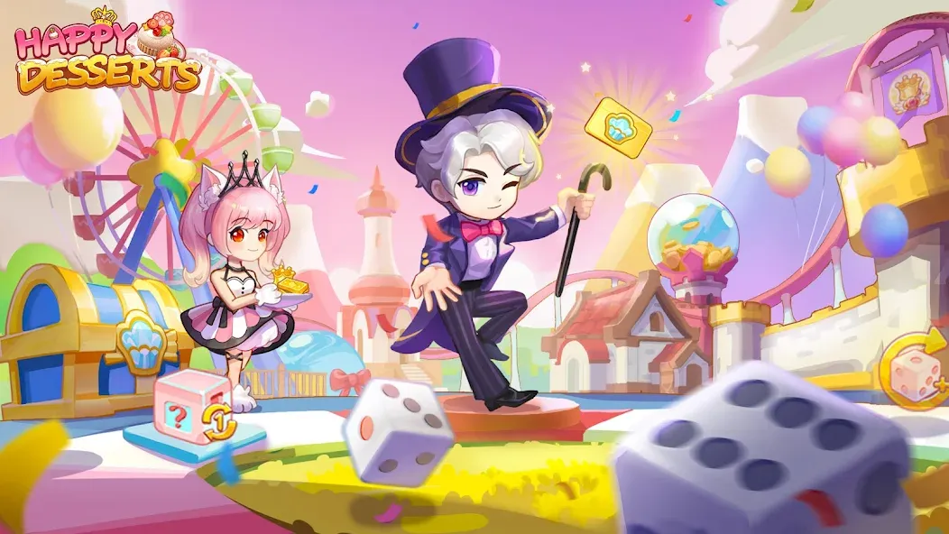 Happy Desserts！ [MOD: много денег и алмазов] — Скачать бесплатно (APK) — скриншот 1