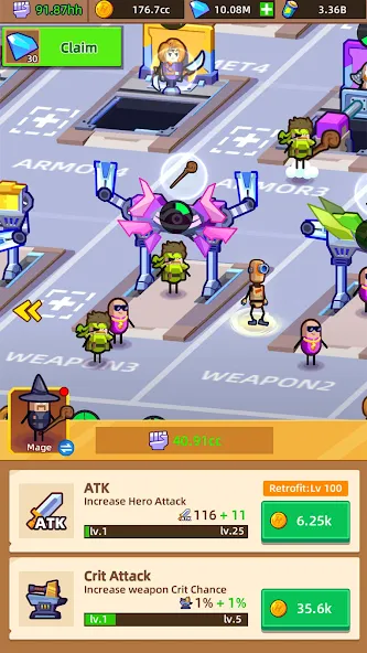 Hero Making Tycoon: Idle Games [MOD: безлимитные деньги и герои] — Скачать бесплатно (APK) — скриншот 5
