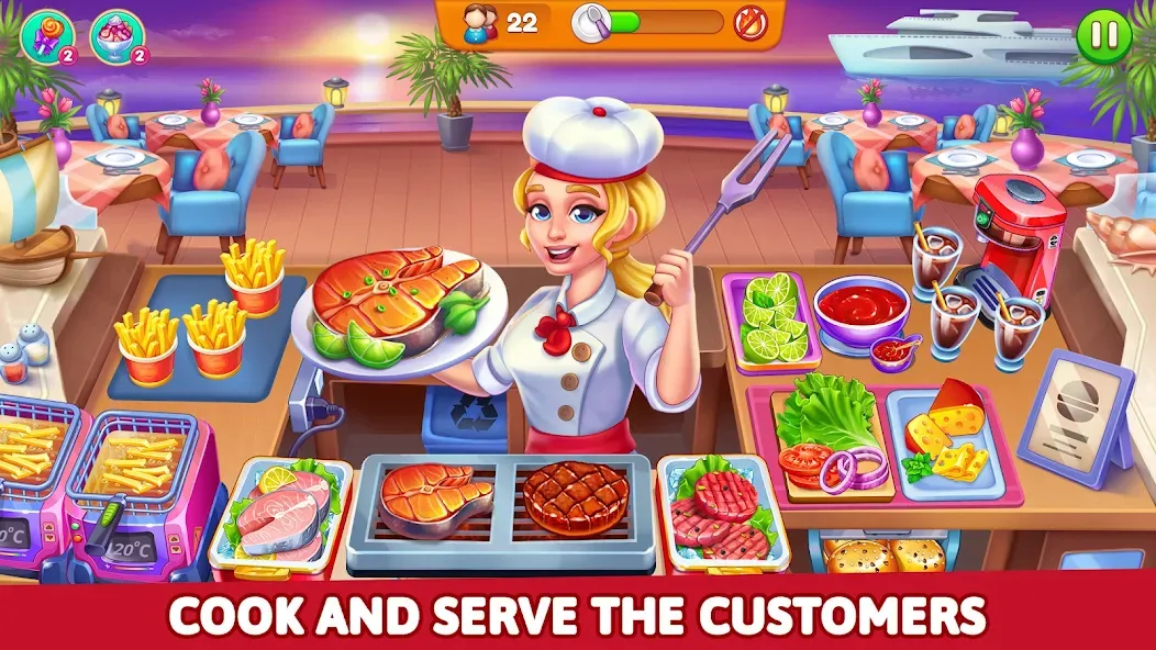 Скачать Cooking Restaurant Food Games [MOD: много денег и открыты уровни] на телефон — скриншот 3