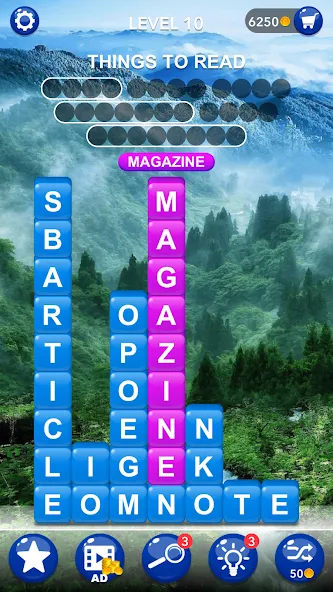 Скачать Word Tiles :Hidden Word Search [MOD: безлимитные подсказки и открыты уровни] на телефон — скриншот 2